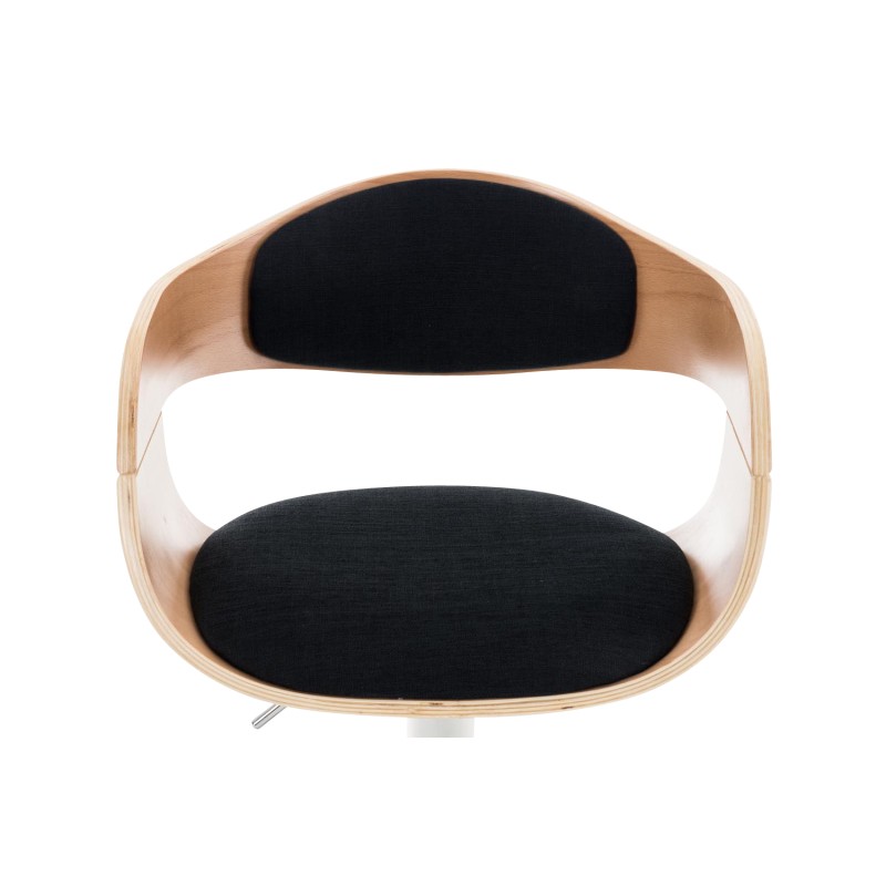 Scaun de bar Kingston C din material textil, natural/negru