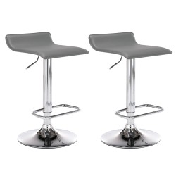 Set de 2 scaune de bar Dyn gri