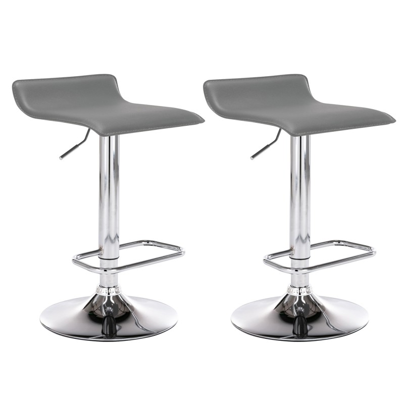 Set de 2 scaune de bar Dyn gri