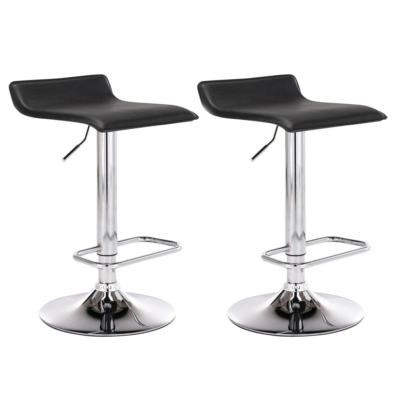 Set de 2 scaune de bar Dyn negre