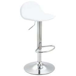 Set de 2 scaune de bar Lana V2 cromate albe