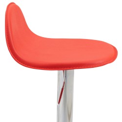 Set de 2 scaune de bar Lana V2 cromate și roșii