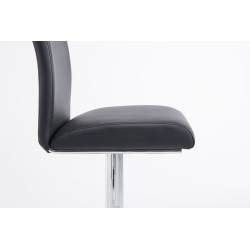 Set de 2 scaune de bar Cologne, piele ecologică, crom negru