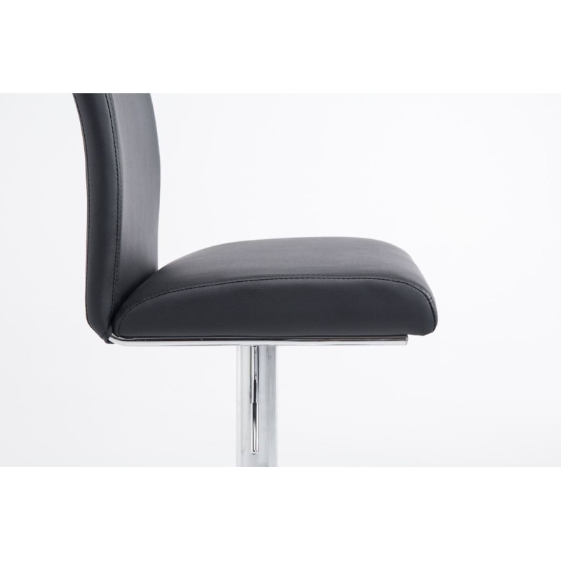 Set de 2 scaune de bar Cologne, piele ecologică, crom negru