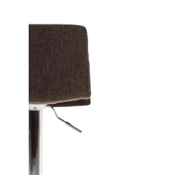 Set de 2 scaune de bar Hoover, material textil, crom maro