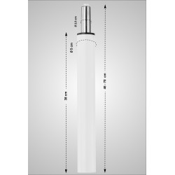 Taburet de bar cu ridicare pe gaz Panama, Limon, Damaso alb