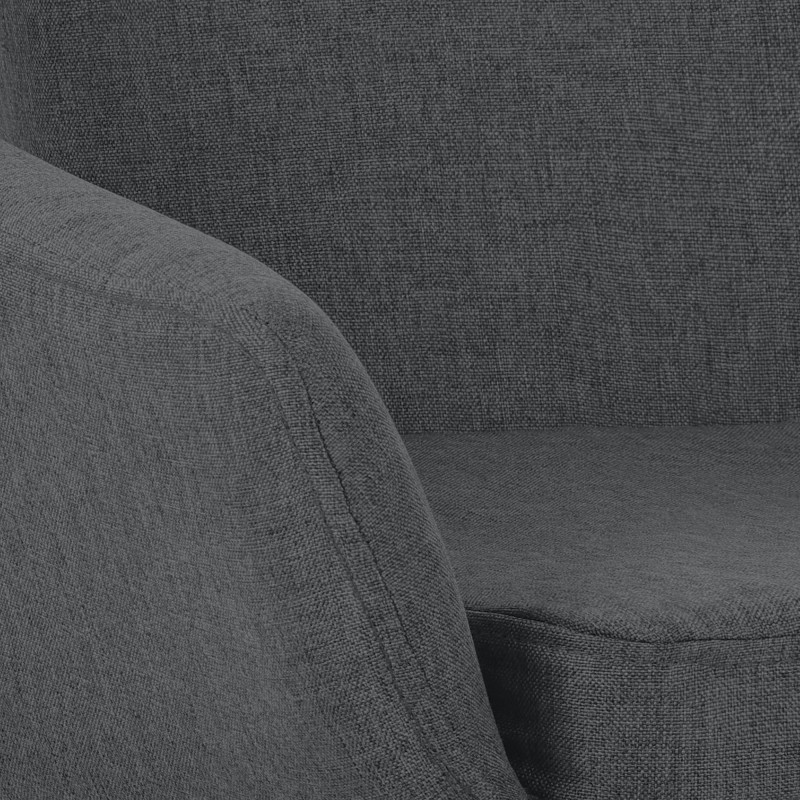 Set de 2 scaune de bar Grant din material textil gri închis