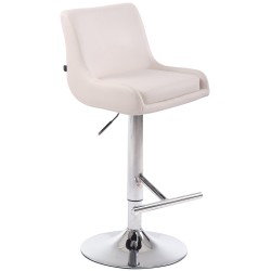 Scaun de bar Club din piele ecologică albă C