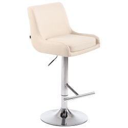 Scaun de bar Club din piele ecologică crem C