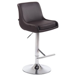 Scaun de bar club din piele ecologică maro C
