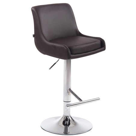 Scaun de bar club din piele ecologică maro C