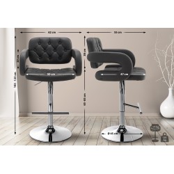 Scaun de bar gri Dublin C