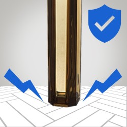 Scaun de bar Fox, chihlimbar transparent