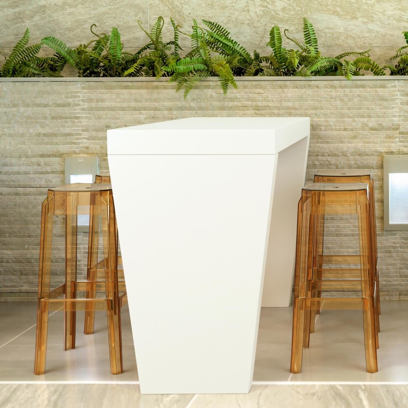 Scaun de bar Fox, chihlimbar transparent