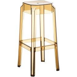 Scaun de bar Fox, chihlimbar transparent