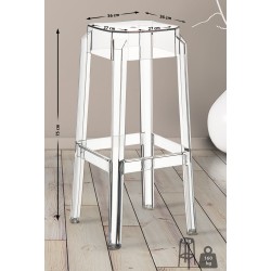 Scaun de bar transparent Fox