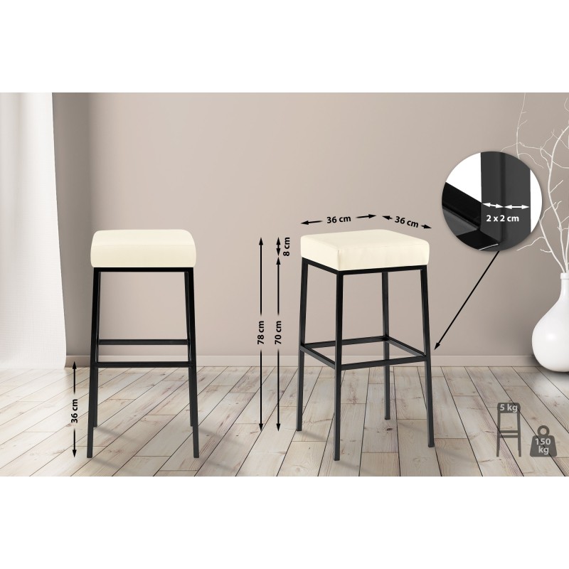 Scaun de bar Montreal B80 crem