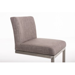 Scaun de bar Paros din material textil gri