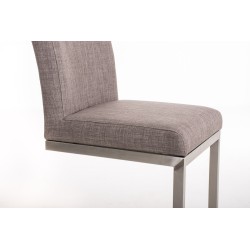 Scaun de bar Paros din material textil gri