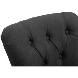 Scaun de bar din material textil Lakewood, gri închis antic deschis