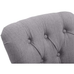 Scaun de bar din material textil Lakewood, stil antic, gri deschis