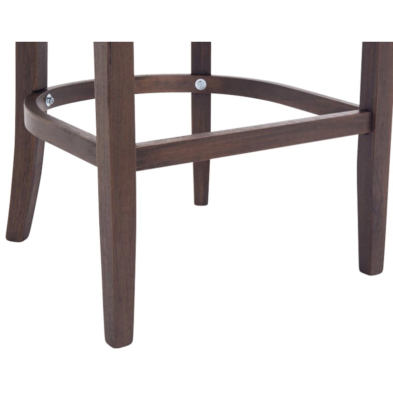 Scaun de bar din material textil Lakewood, stil antic, gri deschis