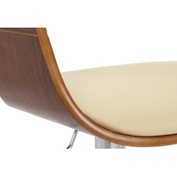 Scaun de bar Kingston C, nuc/crem