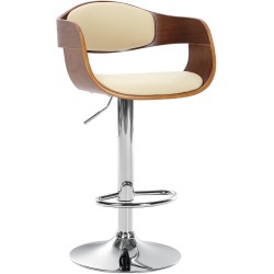 Scaun de bar Kingston C, nuc/crem