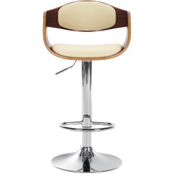 Scaun de bar Kingston C, nuc/crem