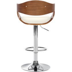 Scaun de bar Kingston C, nuc/alb