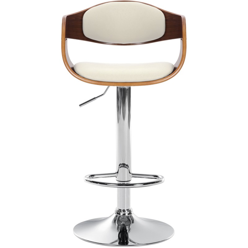 Scaun de bar Kingston C, nuc/alb