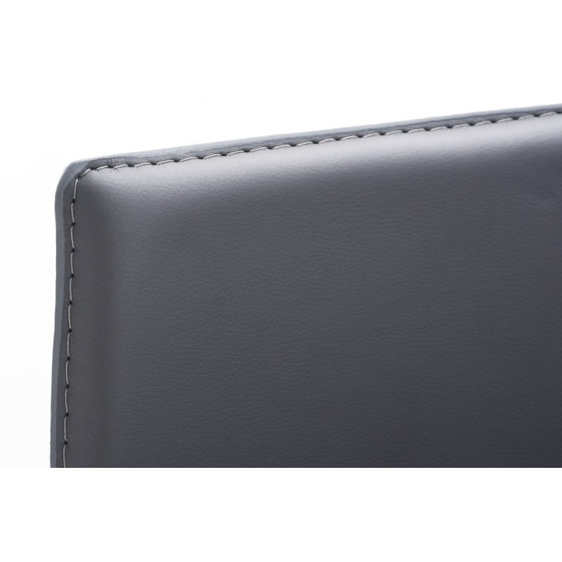 Scaun de bar din piele Avola, plat, gri B78