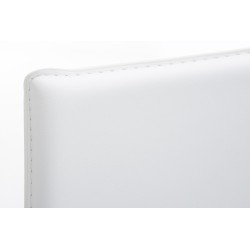 Scaun de bar din piele Avola, plat, B78 alb