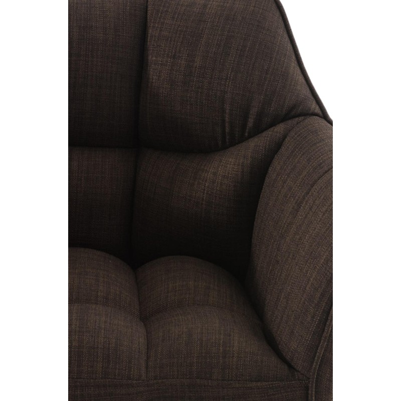 Scaun de bar Damaso E din material textil maro