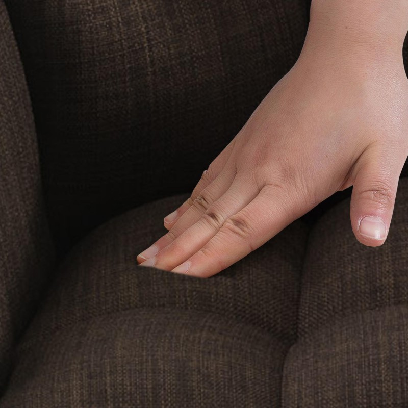 Scaun de bar Damaso E din material textil maro