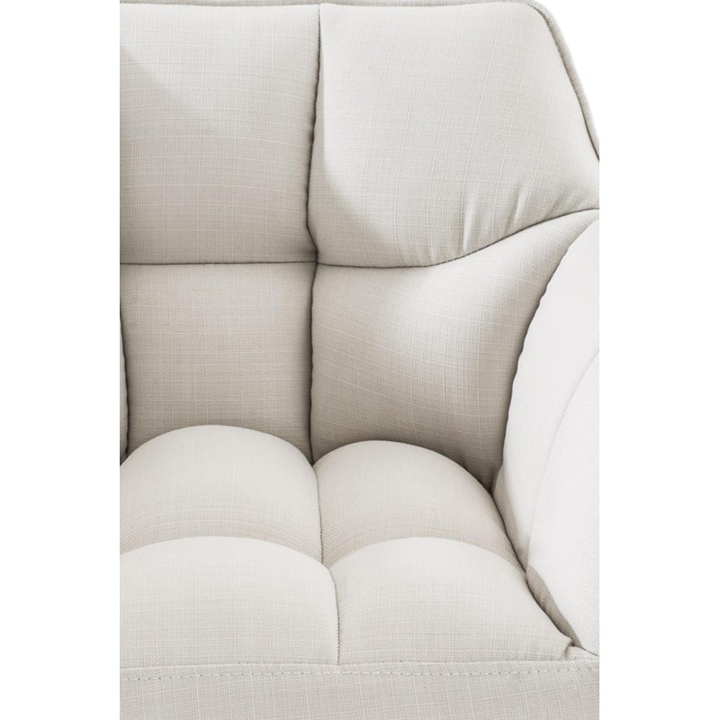 Scaun de bar Damaso E din material textil alb