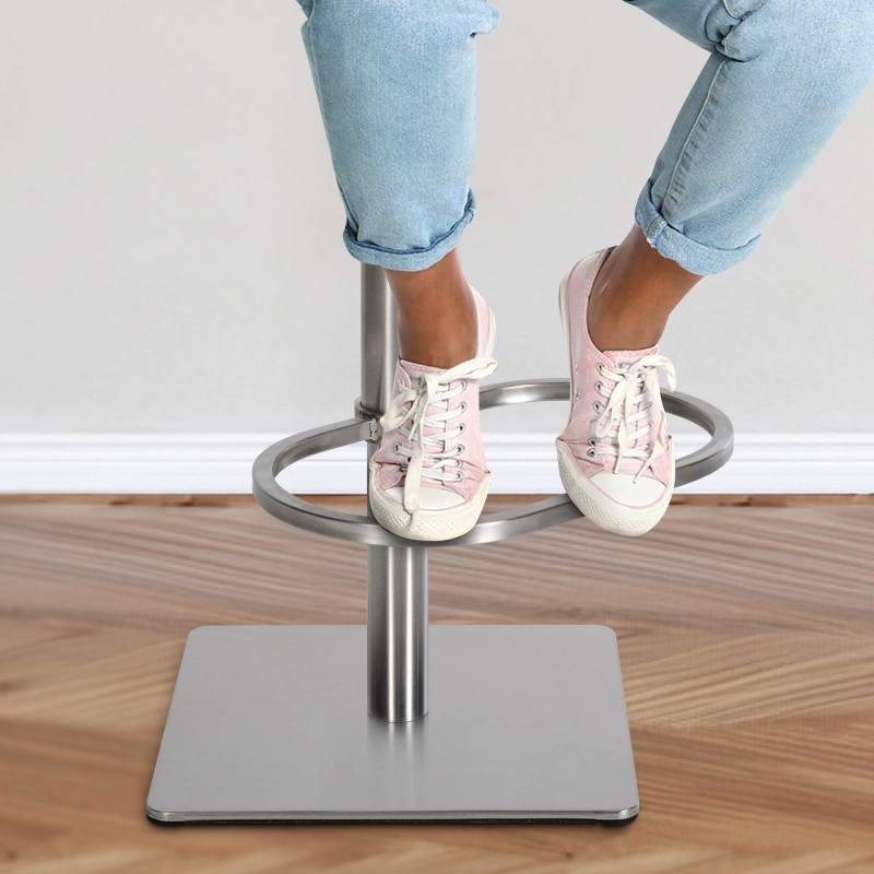 Scaun de bar Damaso E din material textil alb