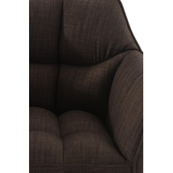 Scaun de bar Damaso B din material textil maro