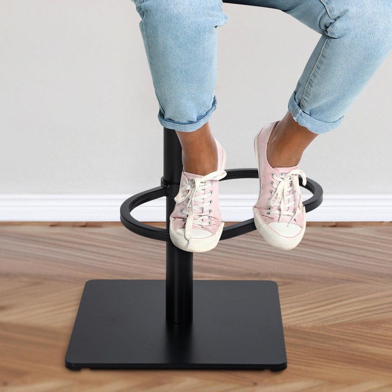 Scaun de bar Damaso B din material textil turcoaz