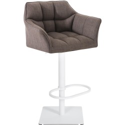 Scaun de bar Damaso W din material textil gri
