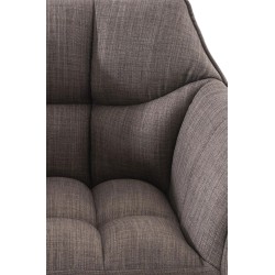 Scaun de bar Damaso W din material textil gri