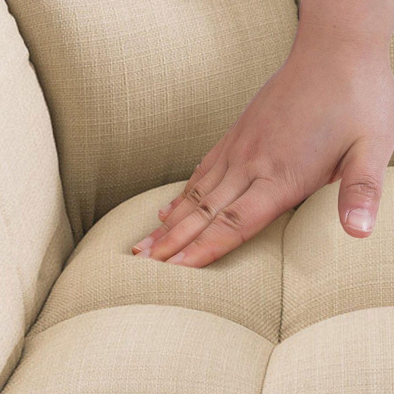 Scaun de bar Damaso B din material textil cu bază cu 4 picioare, crem