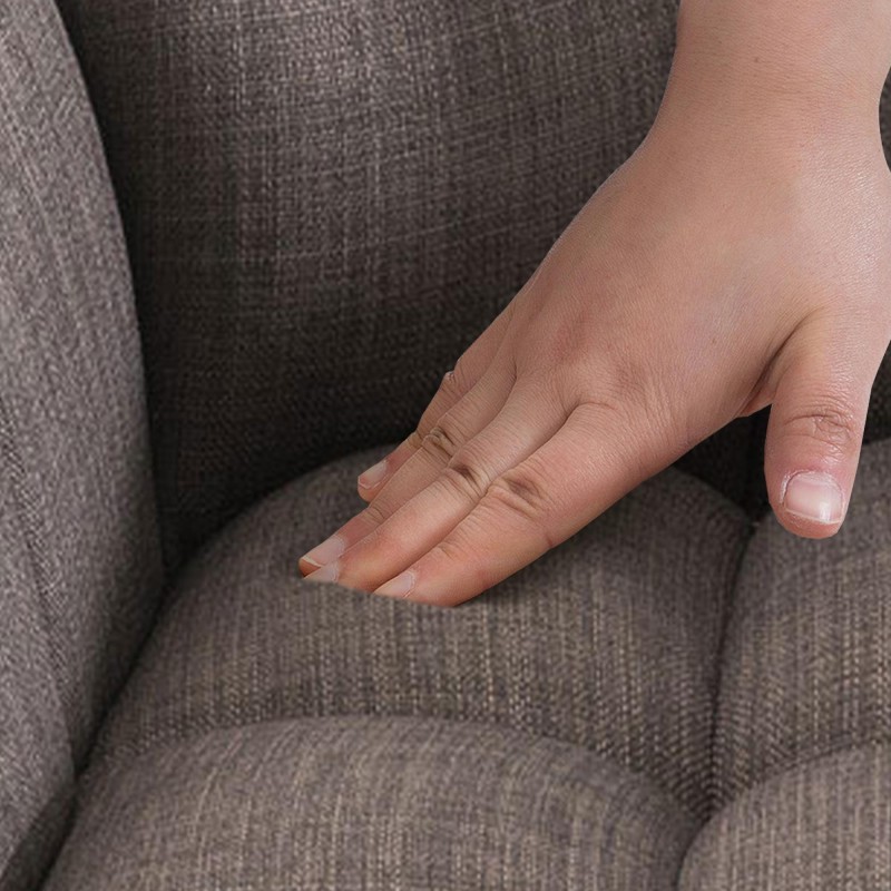 Scaun de bar Damaso B din material textil cu bază cu 4 picioare, gri