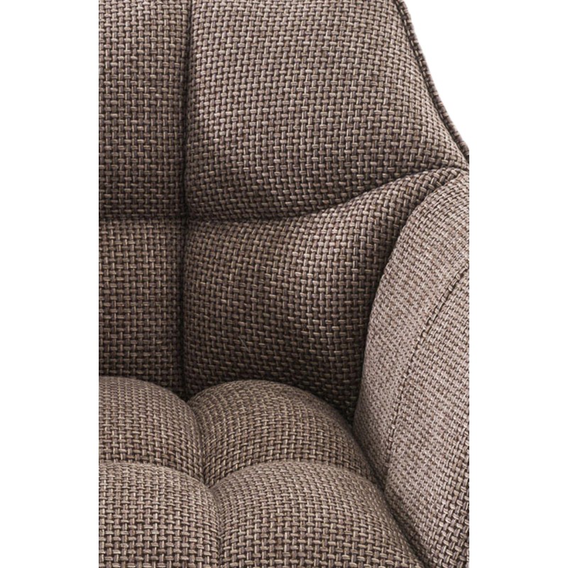 Scaun de bar din material textil Damaso B cu bază cu 4 picioare, Terrabraun