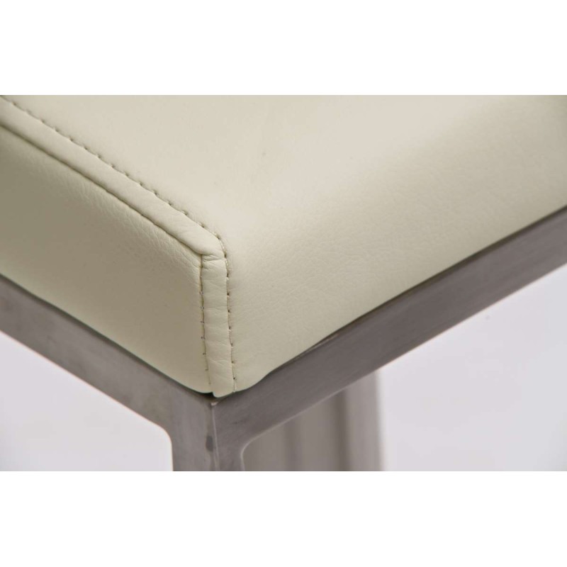 Scaun de bar Panama E din piele ecologică crem