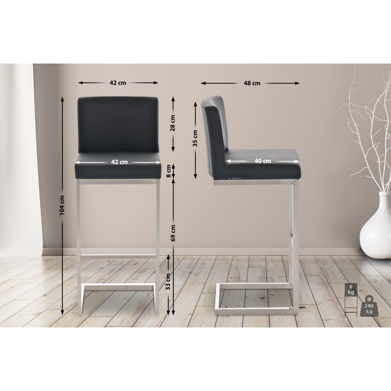 Scaune de bar Paros negre