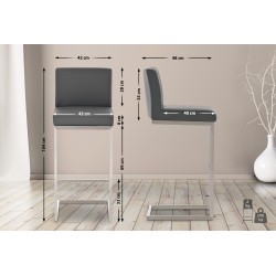 Scaune de bar Paros gri