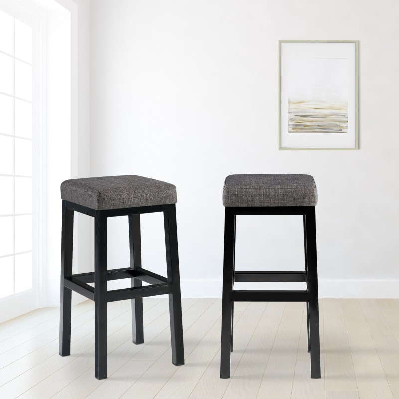 Scaun de bar Taylor B80 din material textil gri