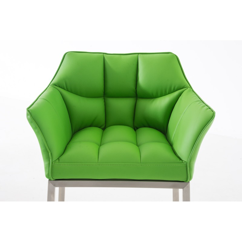 Scaun de bar Damaso E cu bază cu 4 picioare, verde