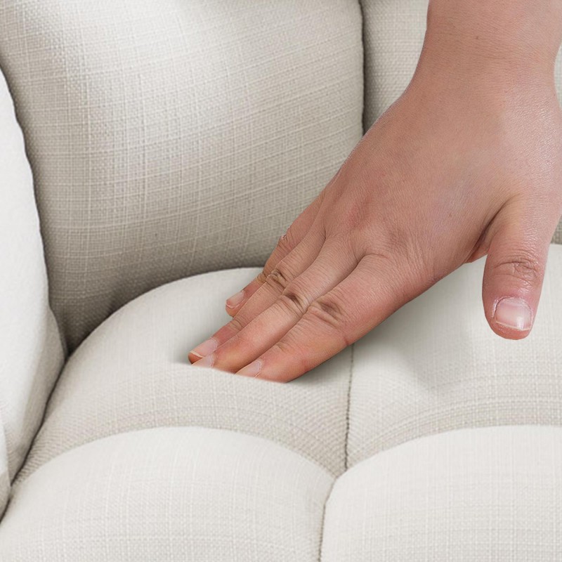 Scaun de bar Damaso E din material textil cu bază cu 4 picioare, alb